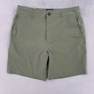 Faherty All Day Shorts Mens Olive Green 7" Inseam Hybrid Board Shorts Size 30
